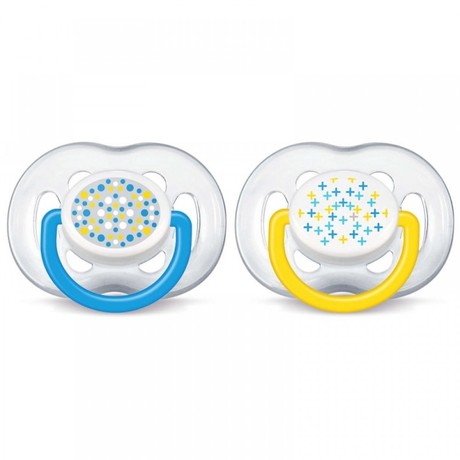 Соска-пустышка AVENT силиконовая free flow Design (6-18 мес.) для мальчика
