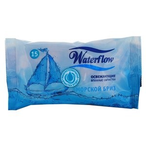Салфетки OLA Waterflow влажные Морской бриз, 15 шт.