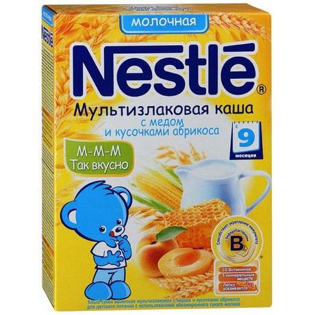 Каша НЕСТЛЕ молочн. мультизлаков/мед/абрикос 250г