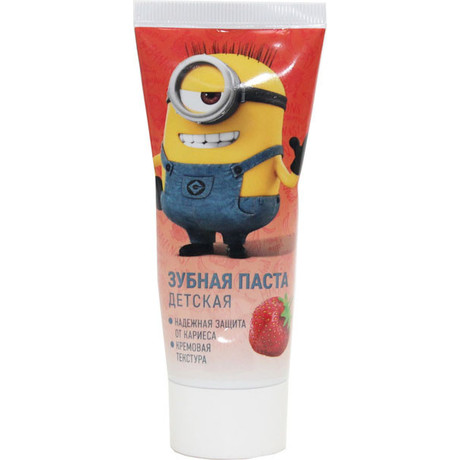 Зубная паста детская МИНЬОНЫ Клубника 60г