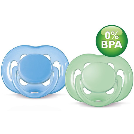 Соска-пустышка AVENT силиконовая ортодонтическая для мальчика (6-18 мес.), 2  шт. (арт. SCF212/22)