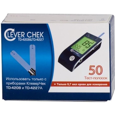 Тест-полоска CLEVER CHEK TD-4209/TD-4227A, 50 шт.