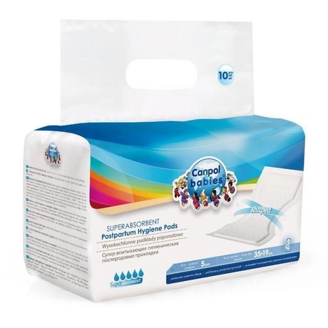 Прокладки гигиенические CANPOL BABIES супервпитывающие послеродовый, 10 шт.  (арт. 240622001)