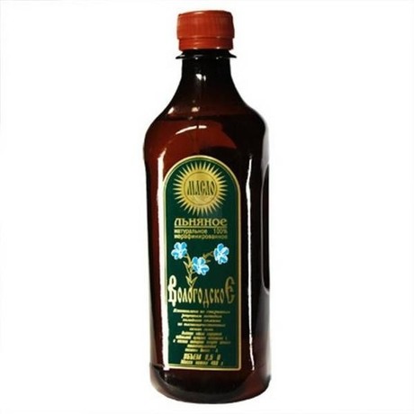 Льняное масло "Вологодское" бутылка 500мл
