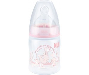 Бутылочка детская NUK First Choice Plus ROSE пластиковая среднее отверстие 150мл (арт. 10 743 551)