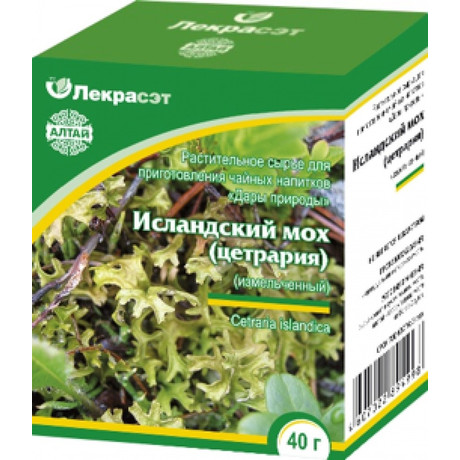Чайный напиток ЛЕКРАСЭТ Исландский мох (цетрария) пачка 40г
