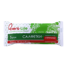 Салфетки LIFE стерильные 45см х 29см, 5 шт.