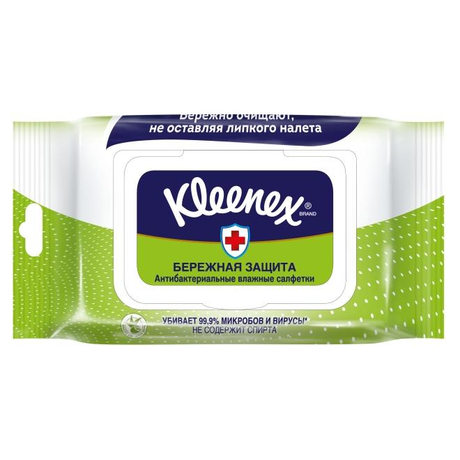 Салфетки KLEENEX Protect влажные антибактериальные, 40 шт.