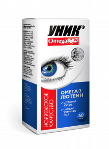 Уник Омега-3 Лютеин и Зеаксантин капсулы 700мг, 60 шт.