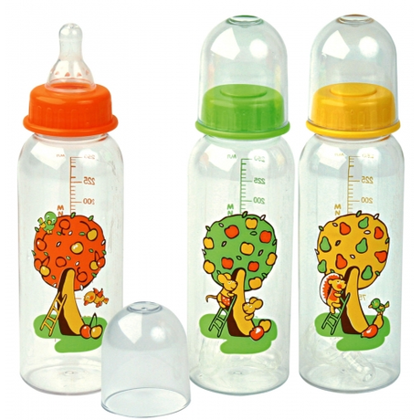 Бутылочка детская МИР ДЕТСТВА 11017 с силиконовой соской 250мл