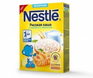 Каша НЕСТЛЕ молочная рис/морковь/абрикос 250г