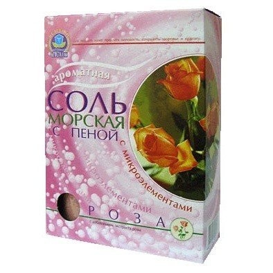 Соль для ванн с пеной АРОМАТНАЯ пакет 500г роза