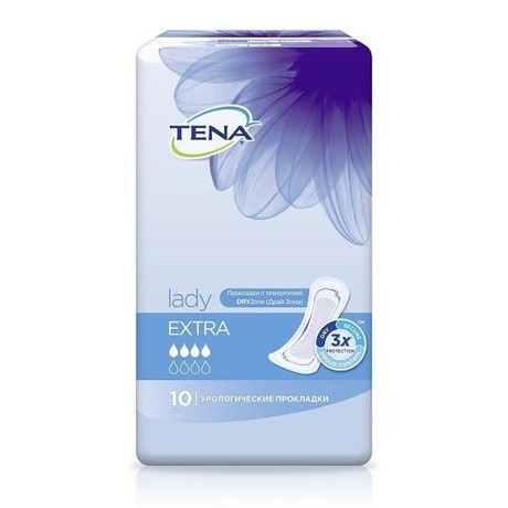 Прокладки гигиенические TENA Lady Extra при недержании, 10 шт.