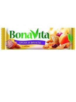 Батончики BONA VITA (Бона Вита) орех в шоколадной глазури  (фрукты, мед) 35г