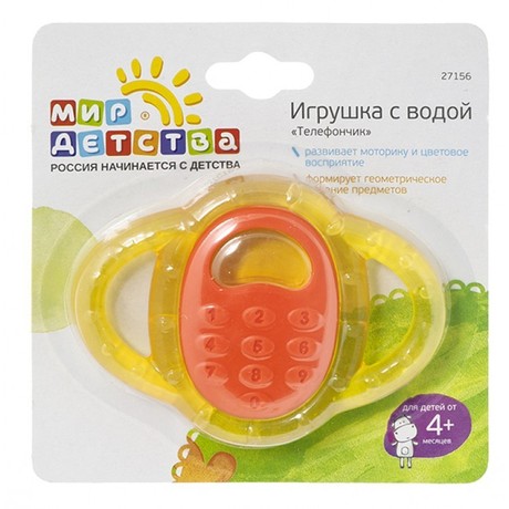 Прорезыватель д/зубов МИР ДЕТСТВА 27156 "Телефончик с водой"