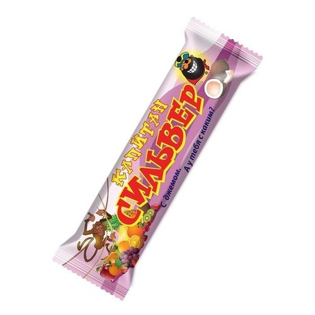 Батончики КАПИТАН СИЛЬВЕР шоколадной глазурь джем 50г