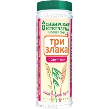 Клетчатка Сибирская "3 злака с фруктами" порошок 170г
