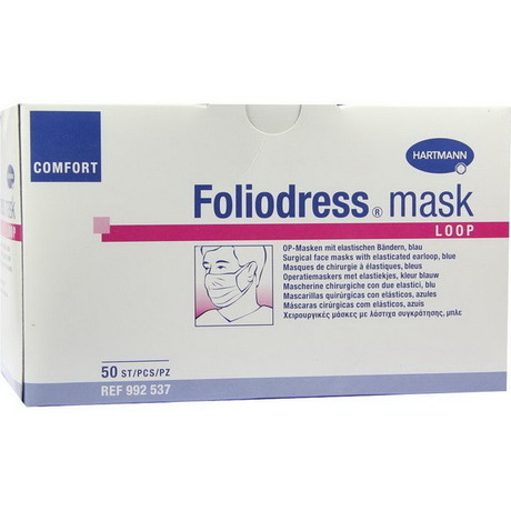 Маска медицинская FOLIODRESS MASKS Comfort loop на резинках, 50 шт.