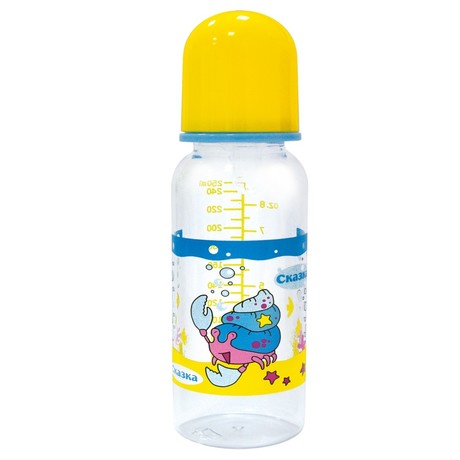 Бутылочка детская СКАЗКА 1164 "Подводный мир" с силиконовой соской 250мл