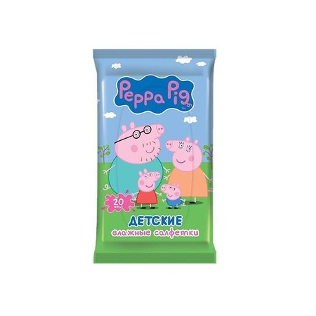 Салфетки детские СВИНКА ПЕППА влажные, 20 шт.
