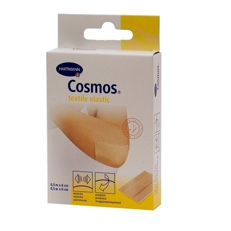 Лейкопластырь COSMOS Textile Elastic пластины 6см x 10см, 5 шт. цвет кожи