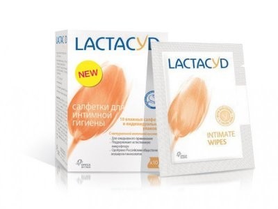 Лактацид салфетки для интимной гигиены, 10 шт.