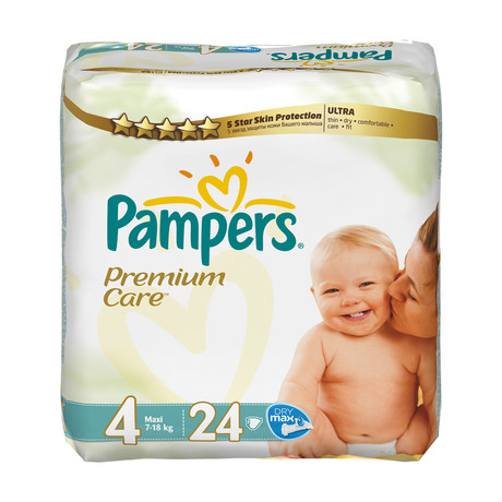 Подгузники PAMPERS Premium Care Maxi (7-18кг), 24 шт.
