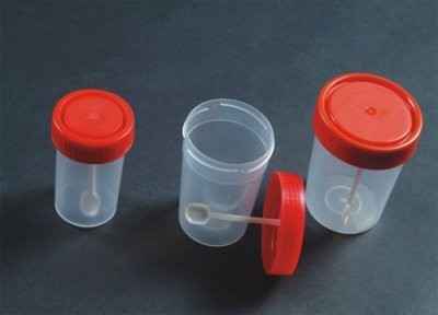 Контейнер для сбора биоматериалов 30мл нестерильный  с крышкой (инд. уп.)