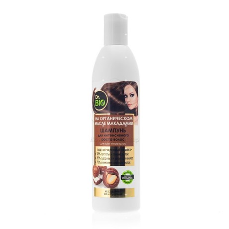 Шампунь DR.BIO Макадамия для Интенсивного роста волос 360мл