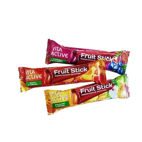 Вита Актив батончик мармеладный Апельсин + Яблоко 25г