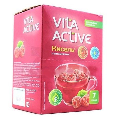 Вита Актив кисель с витаминами и вкусом малины 25 г 7 шт.