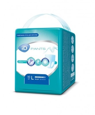 Подгузники для взрослых (100-160см) р.L , 10 шт.