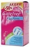 Прокладки гигиенические CAREFREE Flexi Form ежедневные, 30 шт.