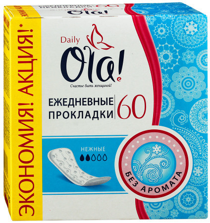 Прокладки гигиенические OLA Daily, 60 шт. 