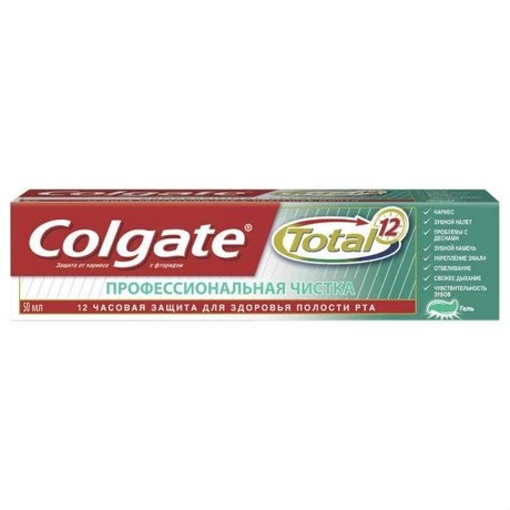 Зубная паста COLGATE Total 12 Профессиональная чистка 50мл (гель)