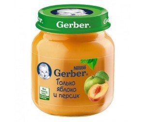 Пюре ГЕРБЕР яблоко/персик (с 5 мес.) 130г