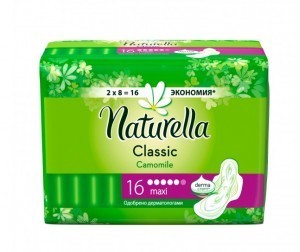 Прокладки гигиенические NATURELLA Camomile Classic Maxi с крылышками, 16 шт.