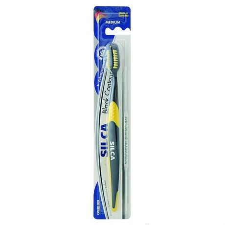 Зубная щетка SILCA Black Contour средняя