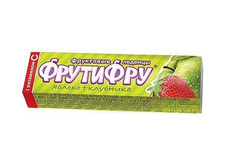 Леденцы ФРУТИФРУ яблоко и клубника 35г