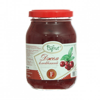 Джем BIFRUT клюква на фруктозе 300г