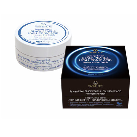 Средство SKINLITE патчи гидрогелевые Черный жемчуг и  Гиалуроновая кислота, 60 шт.