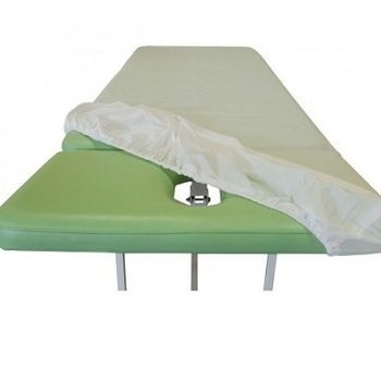 Накидка на кушетку полиэт. 210 х 90см на резинке №10 (белая)