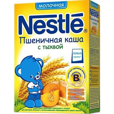 Каша НЕСТЛЕ молочная пшеница/тыква (с 6мес.) 250г