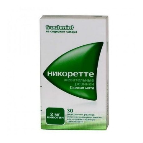 Никоретте Минт жевательная резинка 2 мг, 30 шт.