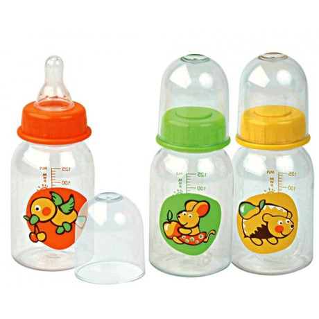 Бутылочка детская МИР ДЕТСТВА 11013 с силиконовой соской 125мл