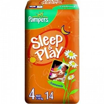 Подгузники PAMPERS Sleep & Play Maxi (7-18кг), 18 шт.