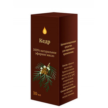 Масло натуральное Кедровое "Аптечный союз" 10мл