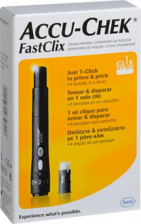 Устройство ACCU-CHEK Fastclix с ланцетами 6 шт. для прокалывания пальца