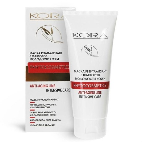 Маска косметическая КОРА ревитализант 5 факторов молодости кожи 100мл