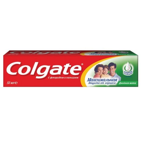 Зубная паста COLGATE Максимальная защита от кариеса двойная мята 50мл
